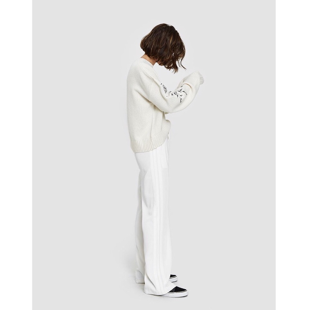 WHITE STRIPE DETAIL STRAIGHT PANTS - Picture 2 of 8
